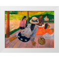 thumbnail image 1 of Gauguin, Paul 18x15 White Modern Wood Framed Museum Art Print Titled - The Siesta, 1 of 4