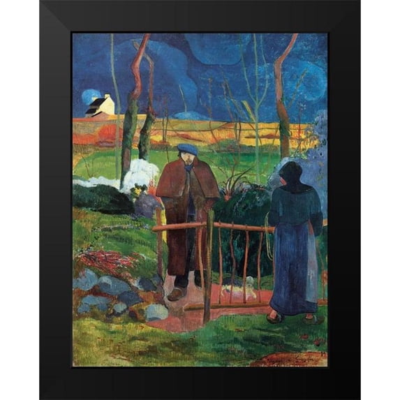 Gauguin, Paul 19x24 Black Modern Framed Museum Art Print Titled - Bonjour Monsieur