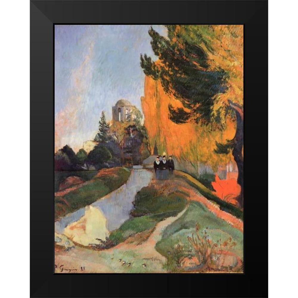 Gauguin, Paul 19x24 Black Modern Framed Museum Art Print Titled - Les Alyscamps