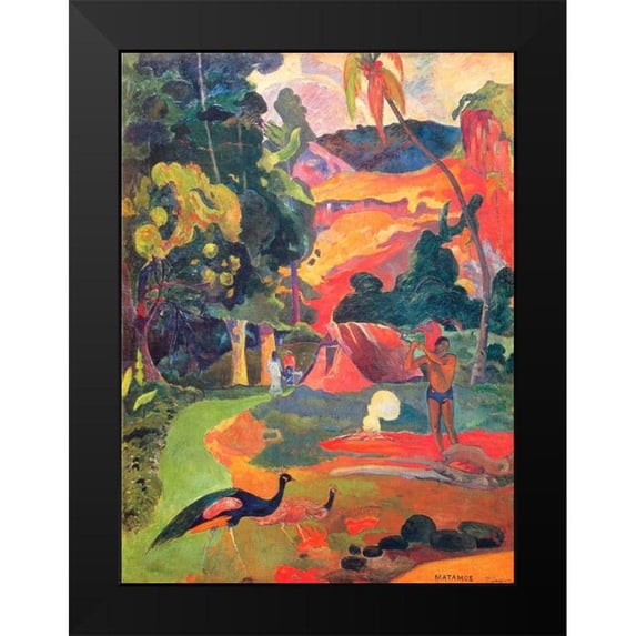Gauguin, Paul 19x24 Black Modern Framed Museum Art Print Titled - Matamoe