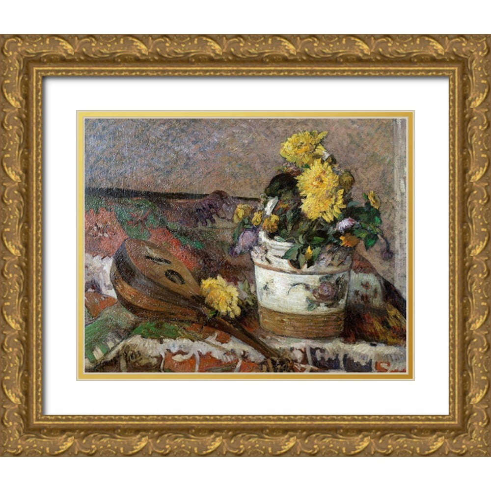 Gauguin, Paul 18x15 Gold Ornate Wood Framed with Double Matting