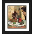 thumbnail image 1 of Gauguin, Paul 26x31 Black Ornate Wood Framed with Double Matting Museum Art Print Titled - Still Life With Profile Of Charles Laval, 1 of 4