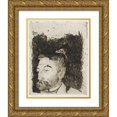 thumbnail image 1 of Gauguin, Paul 26x32 Gold Ornate Wood Framed with Double Matting Museum Art Print Titled - Portrait of Stephane Mallarme, 1 of 4