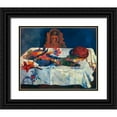 thumbnail image 1 of Gauguin, Paul 31x26 Black Ornate Wood Framed with Double Matting Museum Art Print Titled - Still Life With Parrots, 1 of 4