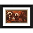 thumbnail image 1 of Gauguin, Paul 32x20 Black Ornate Wood Framed with Double Matting Museum Art Print Titled - The God (Te atua), from the Noa Noa Suite, 1 of 4
