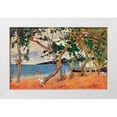 thumbnail image 1 of Gauguin, Paul 32x22 White Modern Wood Framed Museum Art Print Titled - By The Seashore, 1 of 4