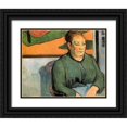 thumbnail image 1 of Gauguin, Paul 32x26 Black Ornate Wood Framed with Double Matting Museum Art Print Titled - Madame Roulin, 1 of 4