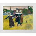 thumbnail image 1 of Gauguin, Paul 32x26 White Modern Wood Framed Museum Art Print Titled - Breton Girls Dancing, Pont-Aven, 1 of 4