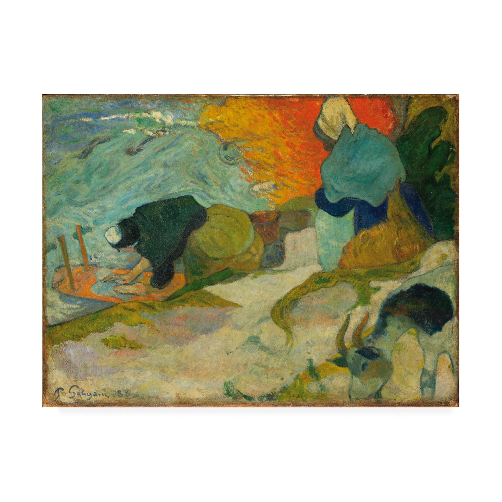 Gauguin 'Washerwomen in Arles' Canvas Art