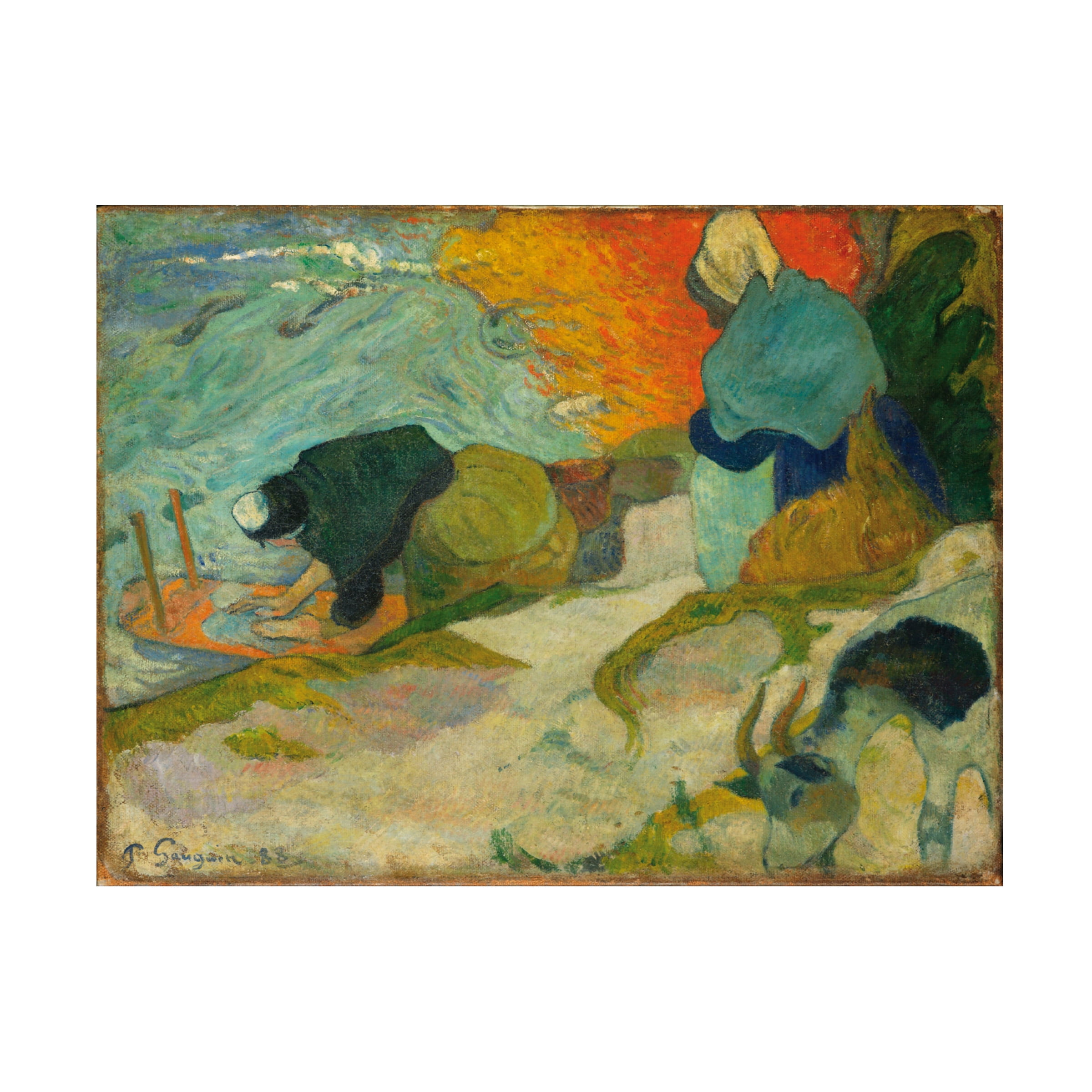 Gauguin 'Washerwomen in Arles' Canvas Art