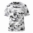 thumbnail image 1 of Gaukiv Men's T Shirts Quick Drying Crew Neckline Camo Short Sleeve Tees Summer Breathable Tops White XL, 1 of 4