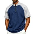 thumbnail image 1 of Gaukiv Tees for Men Raglan Short Sleeve Golf Wear Breathable Lightweight Training Shirts Basic Tops Dark Blue S, 1 of 5