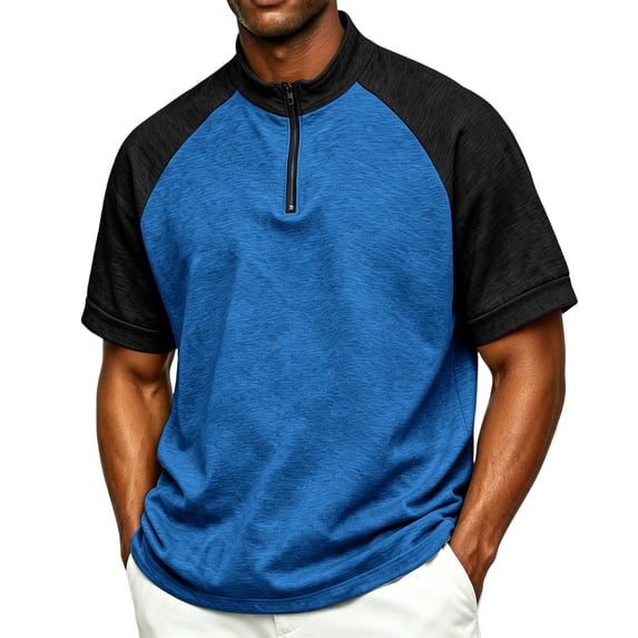 Gaukiv Tees for Men Raglan Short Sleeve Golf Wear Breathable ...