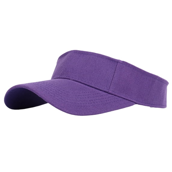 Gaukiv Unisex Sun Visors Open Top Adjustable Sweatband Breathable Quick Dry Fabric for Sports Running Purple