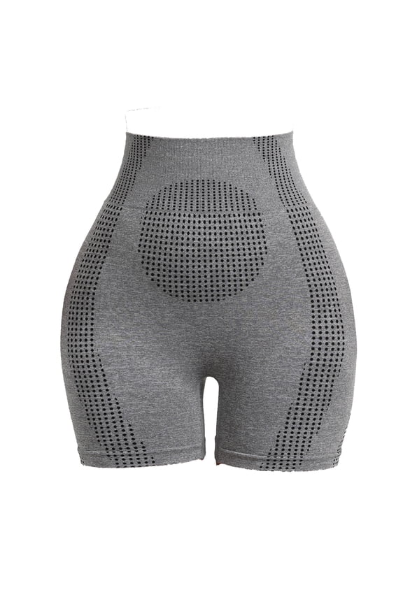 Womens Seamless Stretch Boxers High Rise Seamless Boylegs Anti Chafe Flat Seam Double Layer Base Layer Underwear Gray S