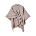 thumbnail image 1 of Gaukiv Womens Solid Wrap Shawls Open Front Cozy Poncho Outerwear Elegant Shoulder Cover Up Coffee, 1 of 3