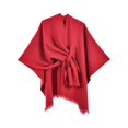 thumbnail image 1 of Gaukiv Womens Solid Wrap Shawls Open Front Cozy Poncho Outerwear Elegant Shoulder Cover Up Red, 1 of 3