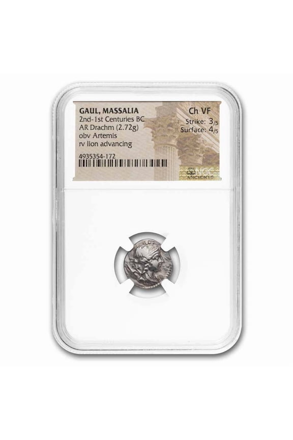 Gaul, Massalia AR Silver Drachm (2nd-1st Century BC) Ch VF NGC