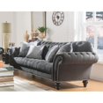 thumbnail image 1 of Gaura Sofa W/4 Pillows in Dark Gray Velvet, 1 of 7