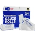 thumbnail image 1 of Gauze Rolls 24-Pack – 4" x 4.1 yd, Lint and Latex-Free, Conforming Stretch Bandages for First Aid and Wound Care, 1 of 13
