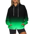 thumbnail image 1 of Gauze Shirts for Women Womens Tops Clearance Under $5 Casual Fall Winter Long Sleeve Fashion Hooded Tops Sweatshirt, 1 of 6