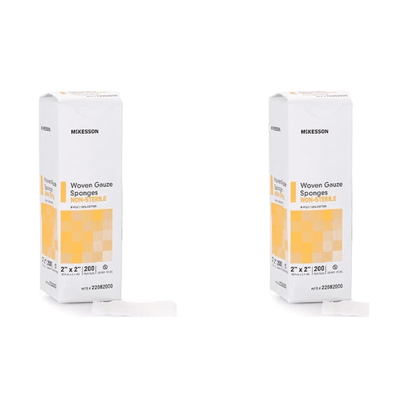 Gauze Sponge McKesson Cotton 8-Ply 2 X 2 Inch Square 2 Pack