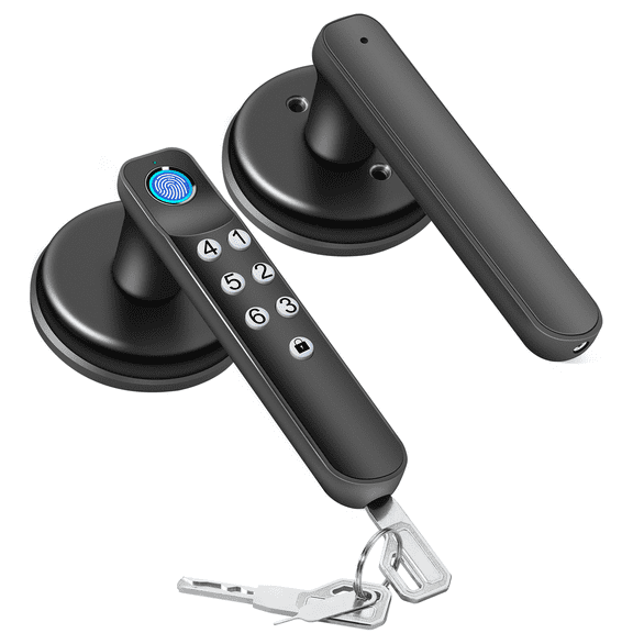 Gavdhe Smart Lock, Fingerprint Door Lock, Biometric Keyless Entry Door Knobs with Keypads 1 Set