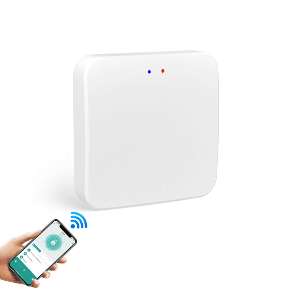 Gavdhe Tuya Gateway for Smart Door Lock, Remote Control Smart Fingerprint Door Lock via Tuya App-Gateway Smart Hub Compatible USB Cable Include