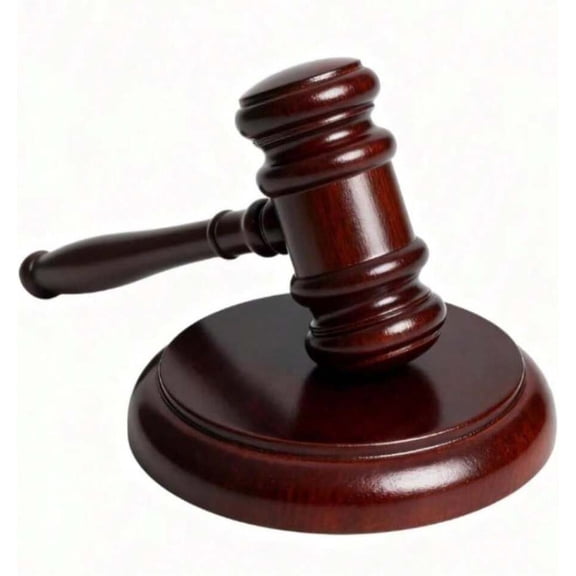 Gavel And Sound Block Set For Lawyers, Judges, And Chairmen Of The Board - Perfect Desk Accessory For Local Club Presidents (Red)