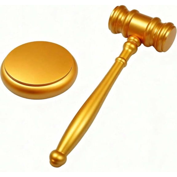 Gavel And Sound Block Set For Lawyers, Judges, And Chairmen Of The Board - Perfect Desk Accessory For Local Club Presidents