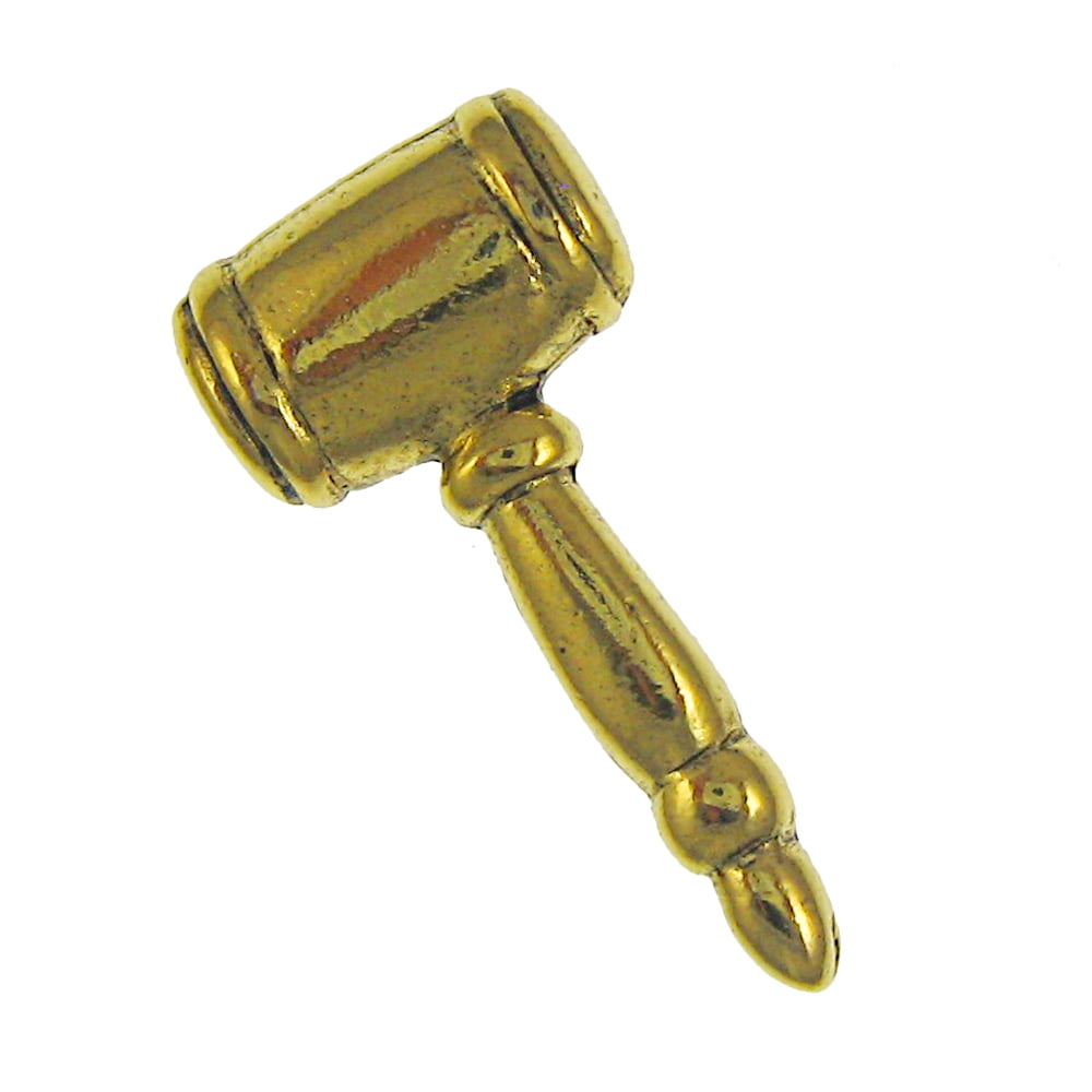 Gavel Gold Lapel Pin 25 Count