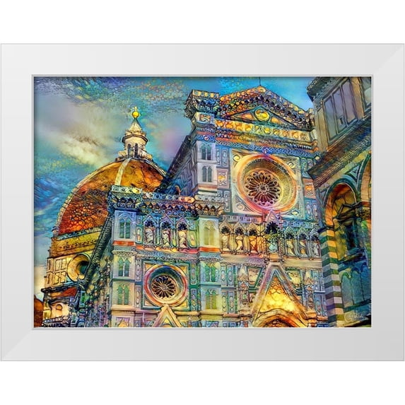 Gavidia, Pedro 14x11 White Modern Wood Framed Museum Art Print Titled - Florence Italy Cathedral of Saint Mary of the Flower
