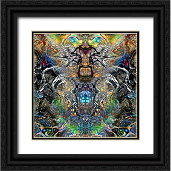 Gavidia, Pedro 15x15 Black Ornate Wood Framed with Double Matting Museum Art Print Titled - Mutation