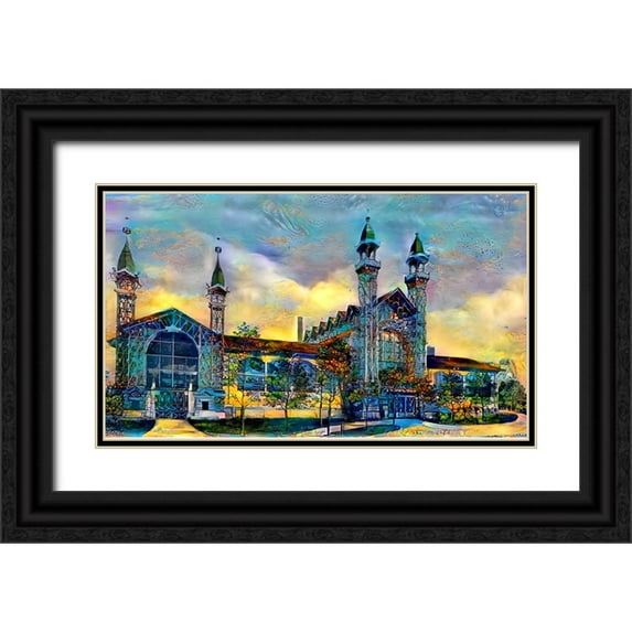 Gavidia, Pedro 18x12 Black Ornate Wood Framed with Double Matting Museum Art Print Titled - Mexico City Antique Chopo Museum