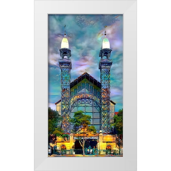 Gavidia, Pedro 19x32 White Modern Wood Framed Museum Art Print Titled - Mexico City Chopo Museum Front