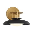 thumbnail image 1 of Gavin 1-Light Wall Sconce in Matte Black with Warm Brass Accents, 1 of 6