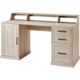 thumbnail image 1 of Gavin 58" 3-Drawers Computer Desk with Hutch in Birch, 1 of 5