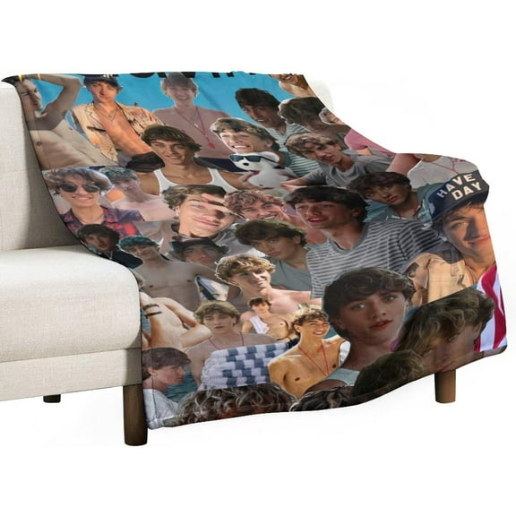 Gavin Casalegno and Jeremiah Fisher 40"x50" Thow Blanket Super Soft Micro Wool Blanket Sofa Comfortable Warm Flannel Blanket Bed Living Room Merchandise Gift Party Decor