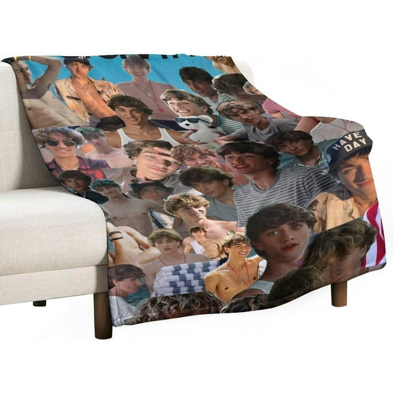 Gavin Casalegno and Jeremiah Fisher 40"x50" Thow Blanket Super Soft Micro Wool Blanket Sofa Comfortable Warm Flannel Blanket Bed Living Room Merchandise Gift Party Decor