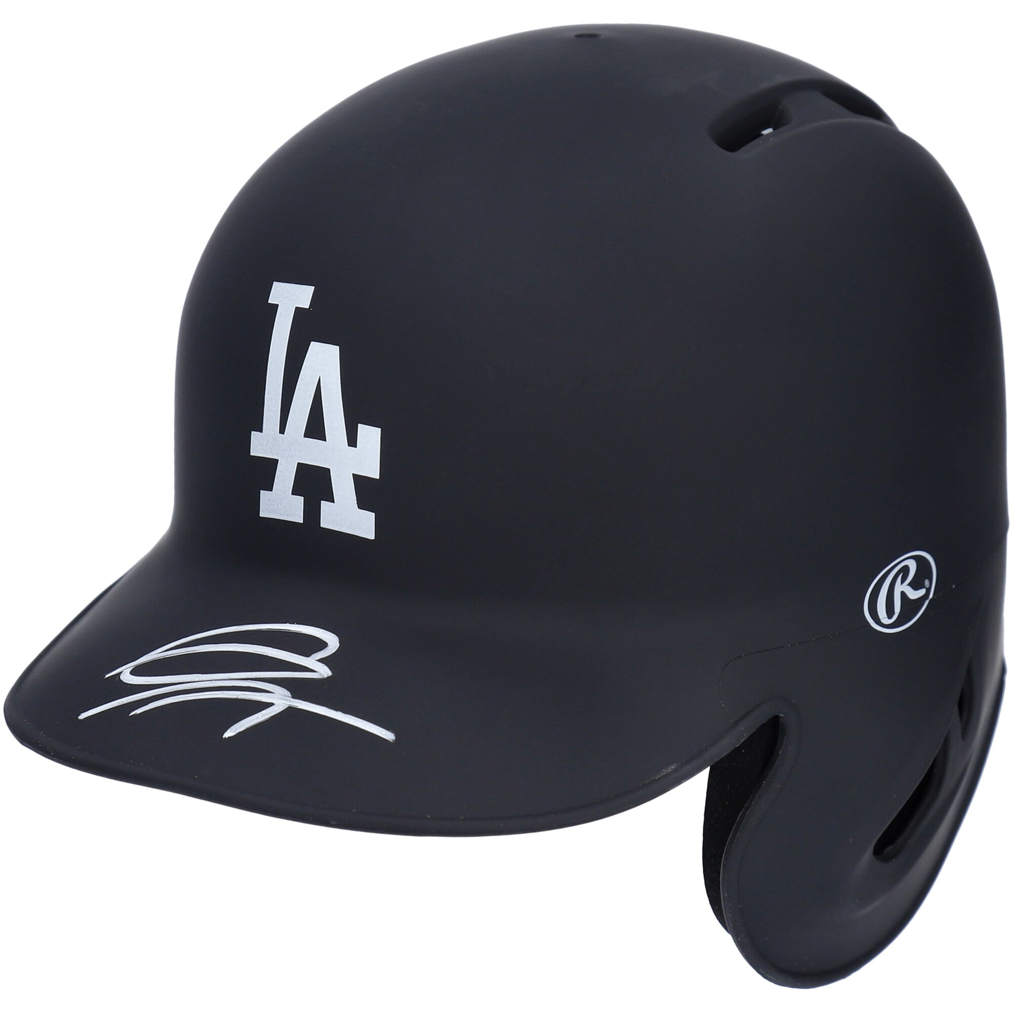 Gavin Lux Los Angeles Dodgers Autographed Black Matte Mini Batting ...