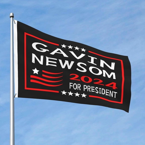 Gavin Newsom 2024 For President Campaign Premium 2x3FT Flag - Durable and Vibrant Design for Indoor/Outdoor Use