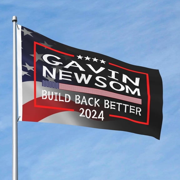 Gavin Newsom 2024 For President Campaign Premium 2x3FT Flag - Durable and Vibrant Design for Indoor/Outdoor Use