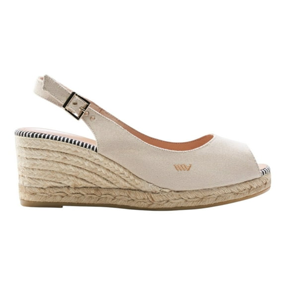 Gavina Canvas Espadrille Sandal Wedges - Beige / 7