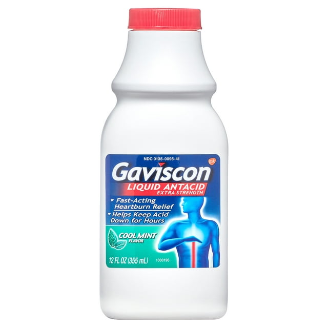 Gaviscon Liquid Antacid Extra Strength Cool Mint Flavor 12OZ