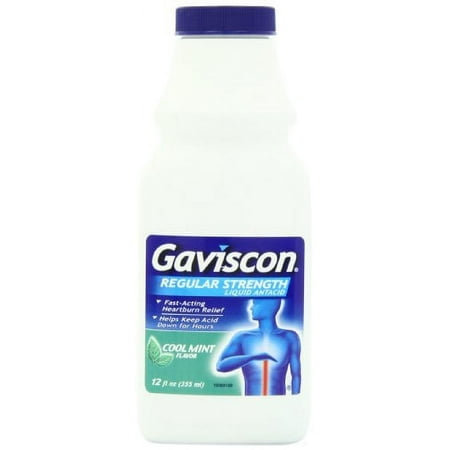Gaviscon Liquid Regular Strength Cool Mint Flavor 12 oz Each