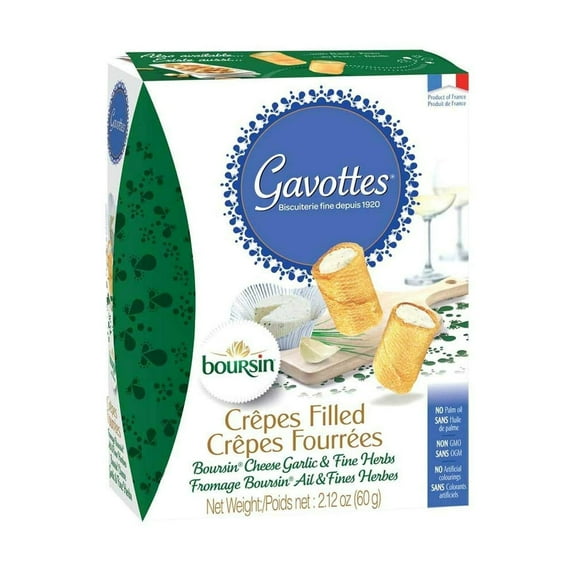 Gavottes, Cracker Boursin Cheese Filled, 2.12 Ounce