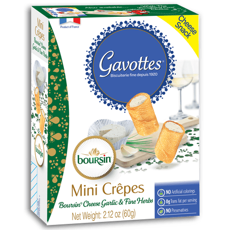 Gavottes Crepes Filled with Boursin Cheese Garlic & Fine Herbs (2.12 ounce)