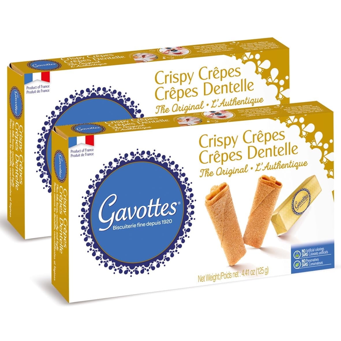 Gavottes - Crispy Lace Crepes From France 2 Packs 2x24 Crepes 2x4.4oz (Pack of 2)
