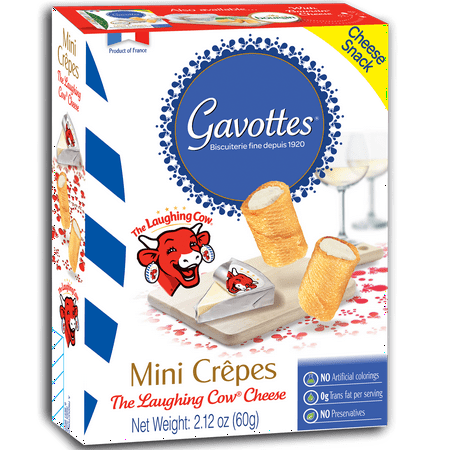 Gavottes Mini Crepes Filled with Laughing Cow Cheese, Crispy, 2.12 oz