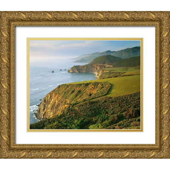 Gavrilis, John 14x12 Gold Ornate Wood Framed with Double Matting Museum Art Print Titled - Bixby Bridge